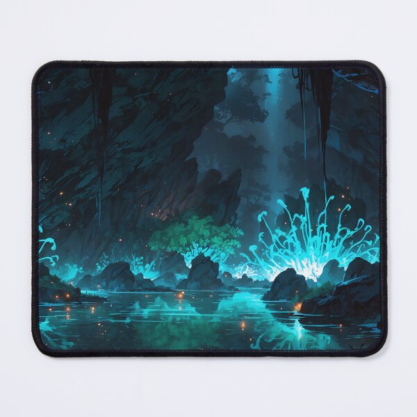 Item preview, Mystic Falls Enchanted Night with Luminous Flora designed and sold by ArtComixHaven.