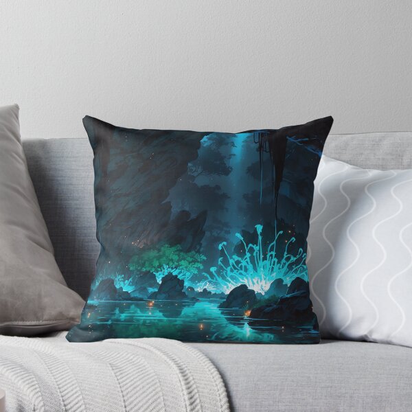 Item preview, Mystic Falls Enchanted Night with Luminous Flora designed and sold by ArtComixHaven.