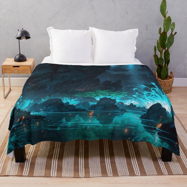 Item preview, Mystic Falls Enchanted Night with Luminous Flora designed and sold by ArtComixHaven.