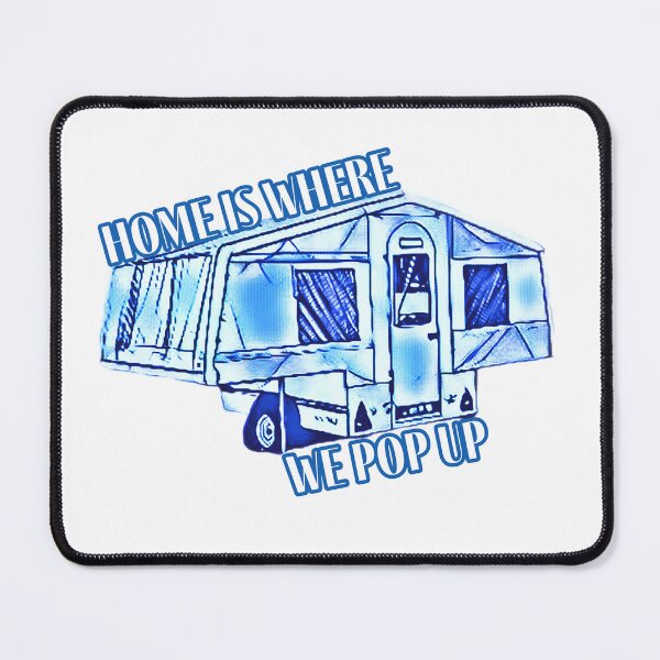 Item preview, Home is Where We Pop Up Blue and White Trailer Tent designed and sold by BeccaAelishe.