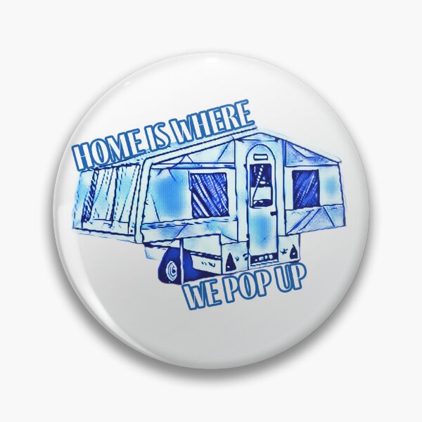 Item preview, Home is Where We Pop Up Blue and White Trailer Tent designed and sold by BeccaAelishe.