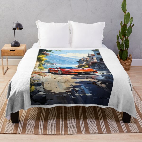 Item preview, Red Ferrari F8 Tributo Next To Italian Lake Garda designed and sold by RevUpDesign.