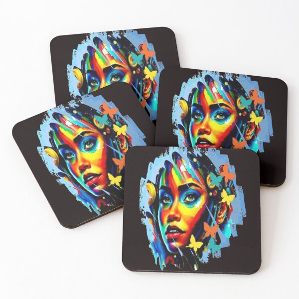 Item preview, Ethnic Abstract Bohemian Face ,  Bohemian design, Abstraction, bold colorful abstract playful design inspired by nature designed and sold by Adri Barnard.