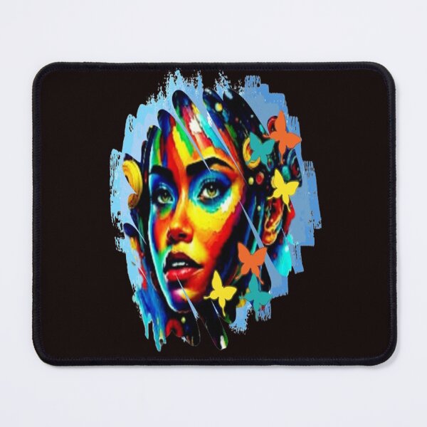 Item preview, Ethnic Abstract Bohemian Face ,  Bohemian design, Abstraction, bold colorful abstract playful design inspired by nature designed and sold by Adri Barnard.