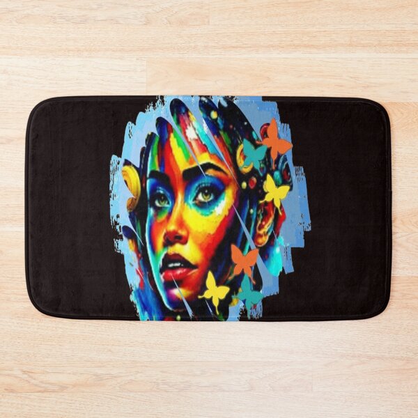 Item preview, Ethnic Abstract Bohemian Face ,  Bohemian design, Abstraction, bold colorful abstract playful design inspired by nature designed and sold by Adri Barnard.