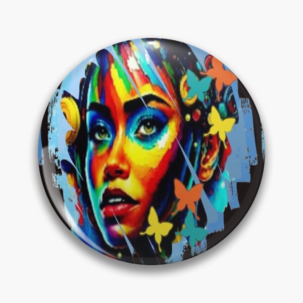 Item preview, Ethnic Abstract Bohemian Face ,  Bohemian design, Abstraction, bold colorful abstract playful design inspired by nature designed and sold by Adri Barnard.