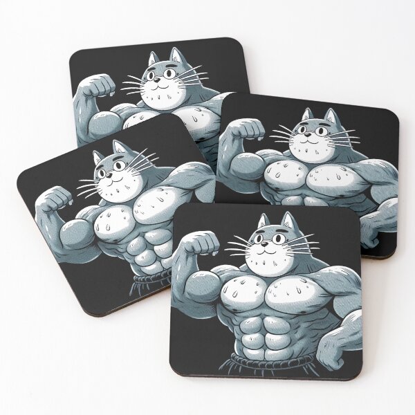 Item preview, Muscle Cat, Buff Kitty, Six-pack Anime Cat designed and sold by cutenesss.