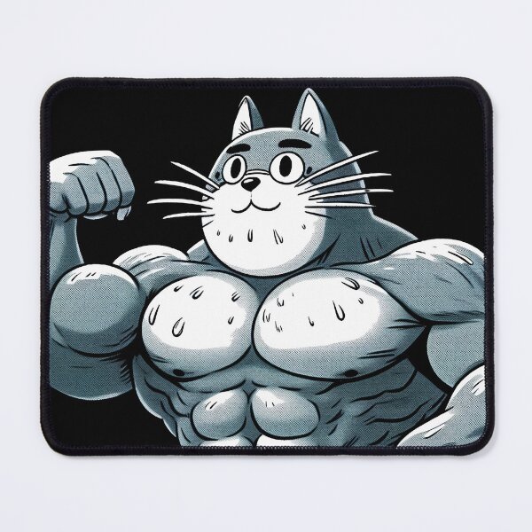 Item preview, Muscle Cat, Buff Kitty, Six-pack Anime Cat designed and sold by cutenesss.
