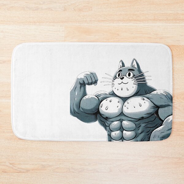 Item preview, Muscle Cat, Buff Kitty, Six-pack Anime Cat designed and sold by cutenesss.