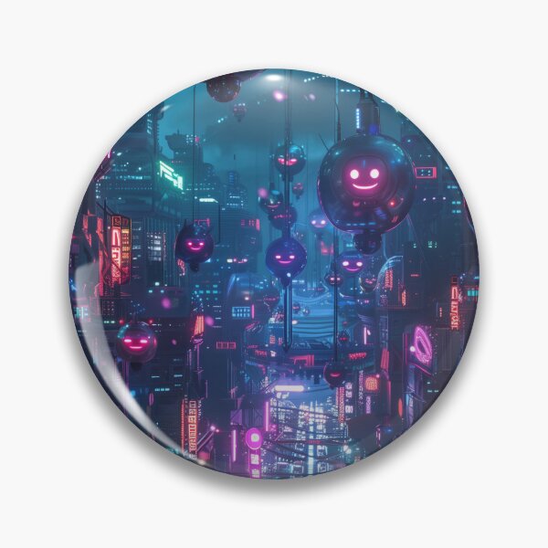 Item preview, Smiley Bots in Neon City designed and sold by palmyst.