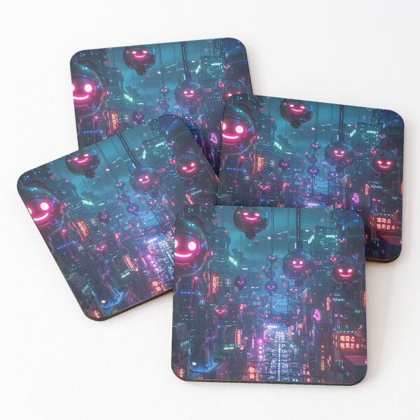 Item preview, Smiley Bots in Neon City designed and sold by palmyst.