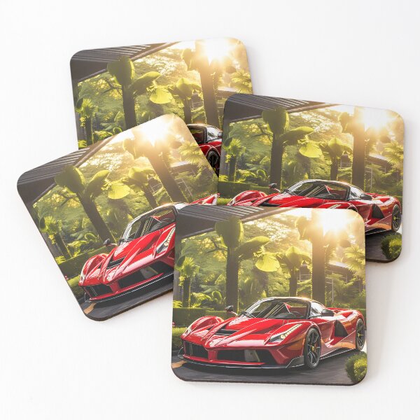 Item preview, Red Ferrari LaFerrari Under Modern Canopy With Sun Reflections designed and sold by RevUpDesign.