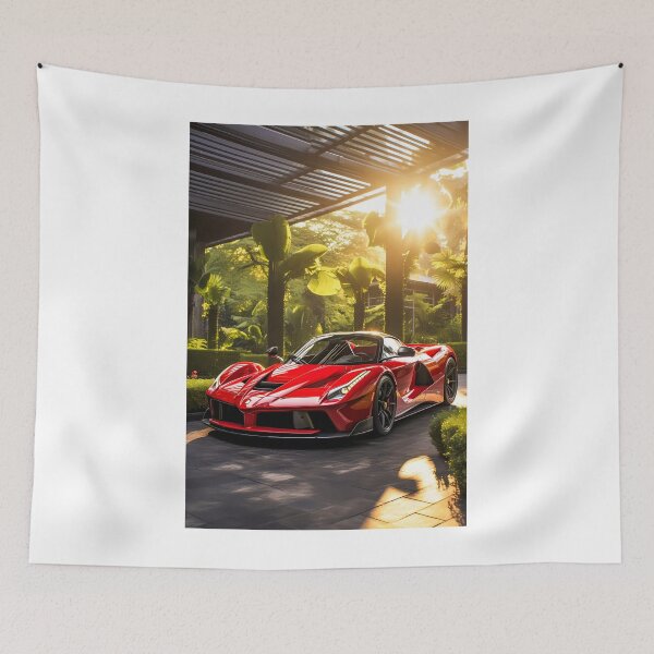 Item preview, Red Ferrari LaFerrari Under Modern Canopy With Sun Reflections designed and sold by RevUpDesign.