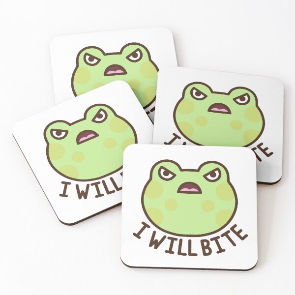 Item preview, I Will Bite Angry Frog designed and sold by FrogsInTheDale.