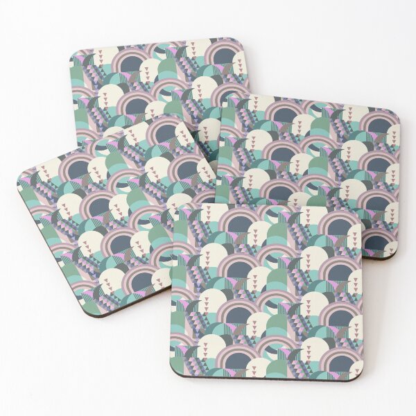 Item preview, Large abstract shapes, Beige and turquoise designed and sold by Alex  Blud.
