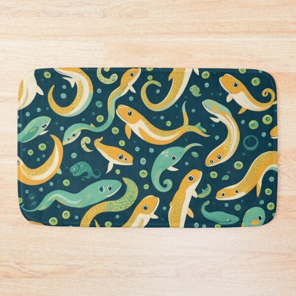 Item preview, Cute Cartoon Eel Marine Life Allover Pattern designed and sold by DreamCraze.