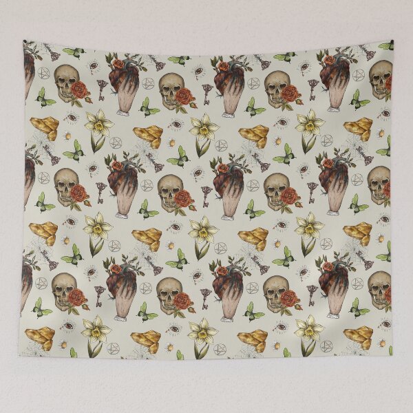 Item preview, Witchcraft watercolor pattern designed and sold by MonochromeEcho.