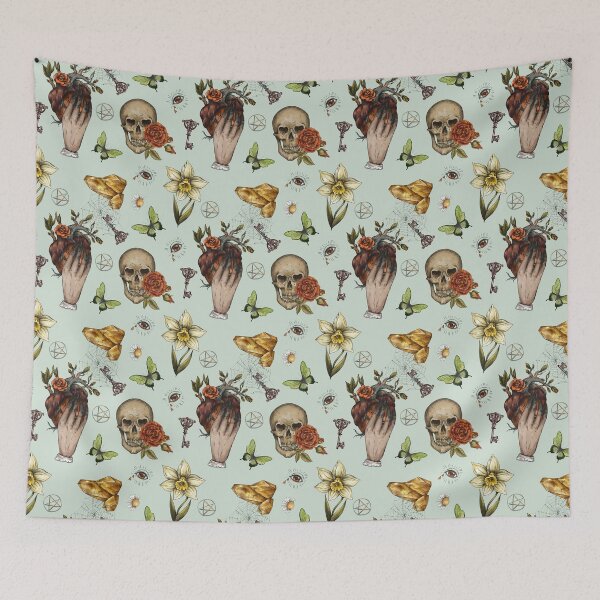 Item preview, Witchcraft watercolor pattern green designed and sold by MonochromeEcho.