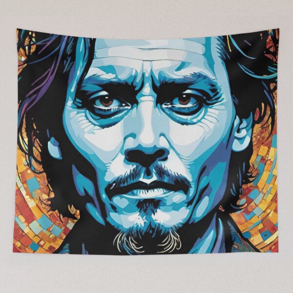 Item preview, johnny depp, fan art, mascot, drawing, art designed and sold by DonnaBlankaArt.