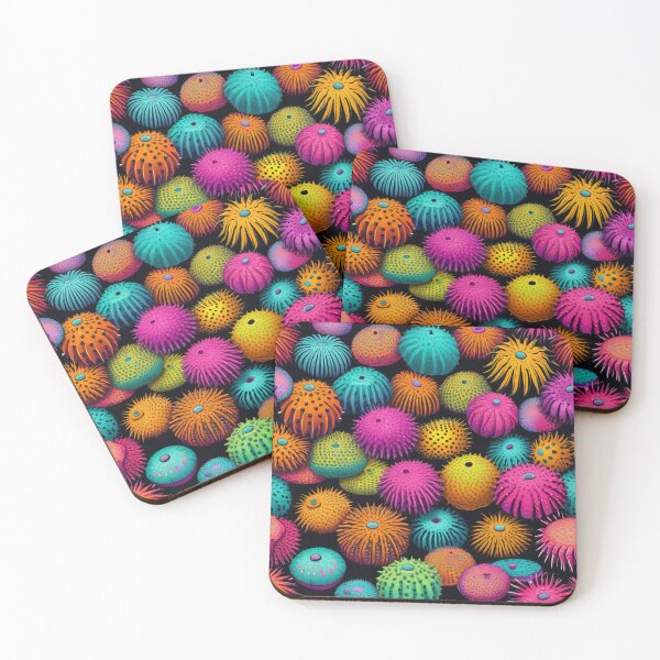 Item preview, Colorful Neon Sea Urchin Ocean Life Pattern designed and sold by DreamCraze.