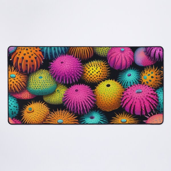 Item preview, Colorful Neon Sea Urchin Ocean Life Pattern designed and sold by DreamCraze.