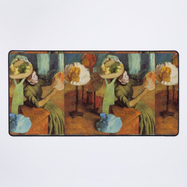 Item preview, The Millinery Shop Woman with Hats Edgar Degas painting designed and sold by ArtUnova.