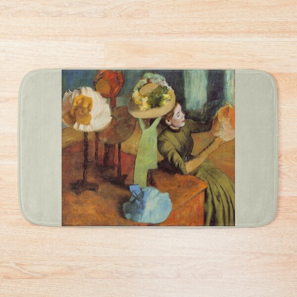 Item preview, The Millinery Shop Woman with Hats Edgar Degas painting designed and sold by ArtUnova.