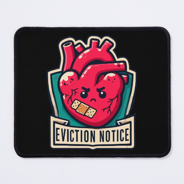 Item preview, Heart Transplant Eviction Notice Badge designed and sold by TomFrontierArt.
