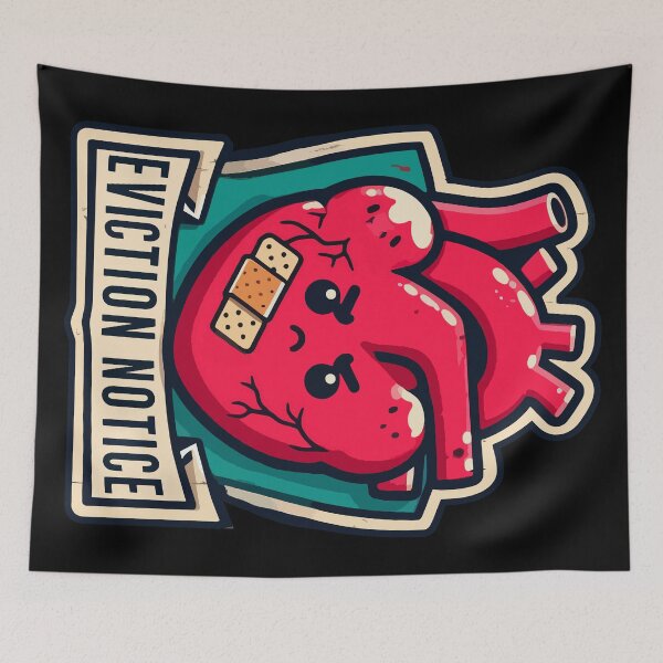 Item preview, Heart Transplant Eviction Notice Badge designed and sold by TomFrontierArt.