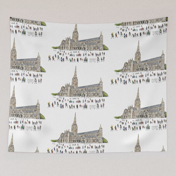 Item preview, Salisbury Cathedral, Illustrated Tribute designed and sold by FoleyPottery.