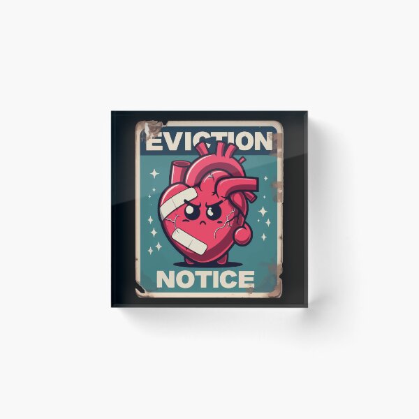 Item preview, Heart Transplant Eviction Notice Retro designed and sold by TomFrontierArt.