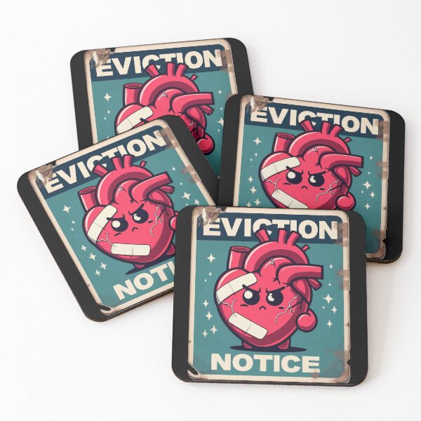Item preview, Heart Transplant Eviction Notice Retro designed and sold by TomFrontierArt.
