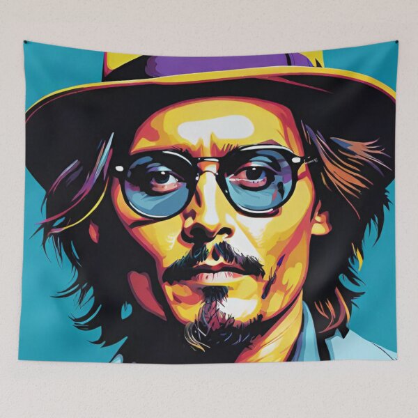 Item preview, johnny depp, fan art, mascot, drawing, art designed and sold by DonnaBlankaArt.