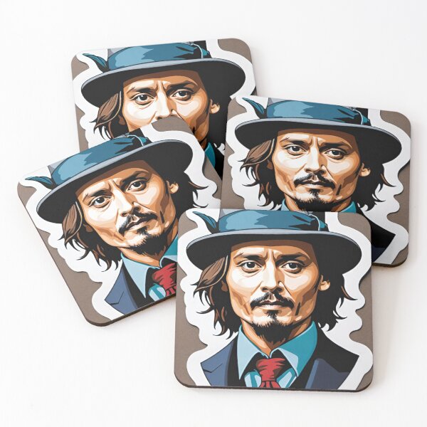 Item preview, johnny depp, fan art, mascot, drawing, art designed and sold by DonnaBlankaArt.