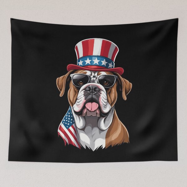 Item preview, German Boxer American Flag Patriotic Dog designed and sold by LuminOrb.