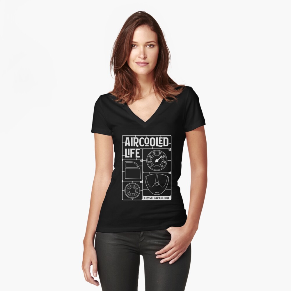 Item preview, Fitted V-Neck T-Shirt designed and sold by Joemungus.
