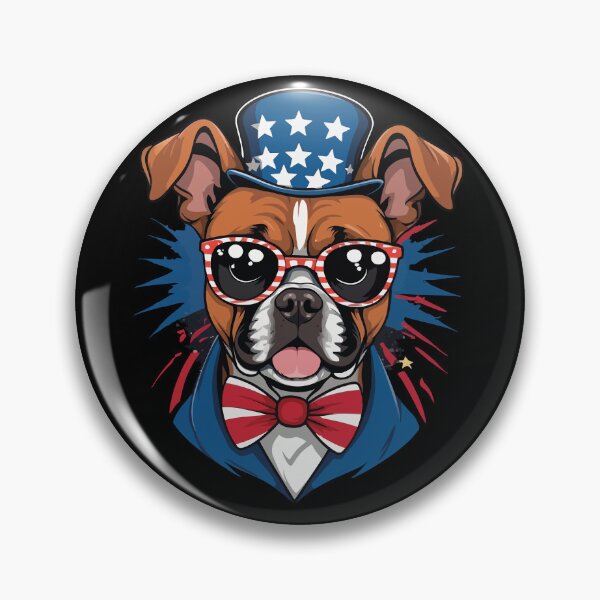 Artikelvorschau, Deutscher Boxer Patriotischer Hund Amerikanische Flagge entworfen und verkauft von LuminOrb.