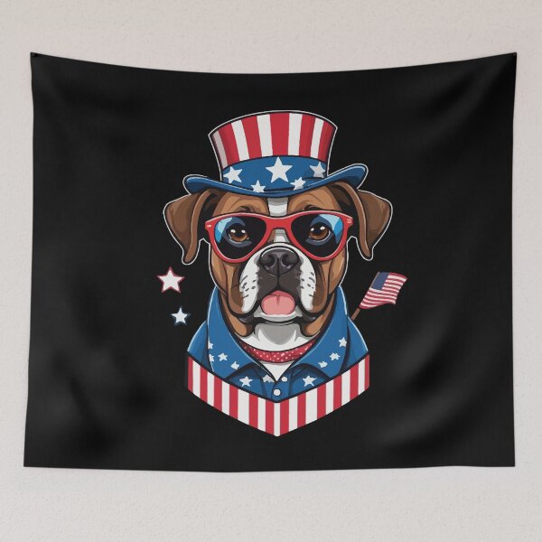 Item preview, Patriotic German Boxer American Flag Dog Lover designed and sold by LuminOrb.