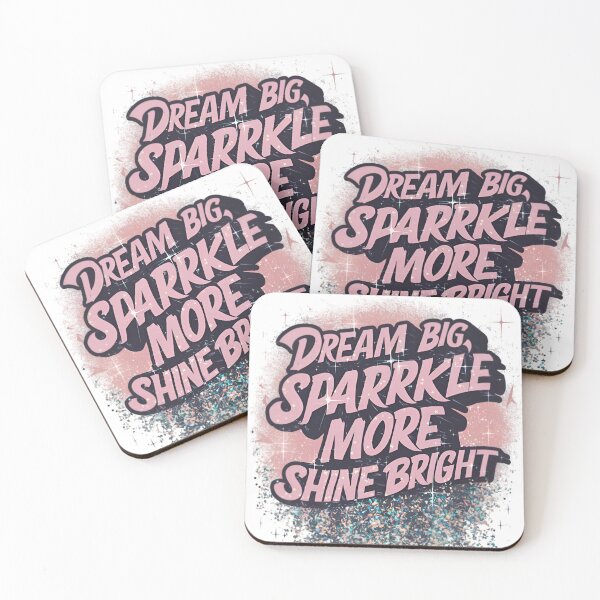 Item preview, Dream Big, Sparkle More, Shine Bright, typography & word art  designed and sold by Fashiospice07.