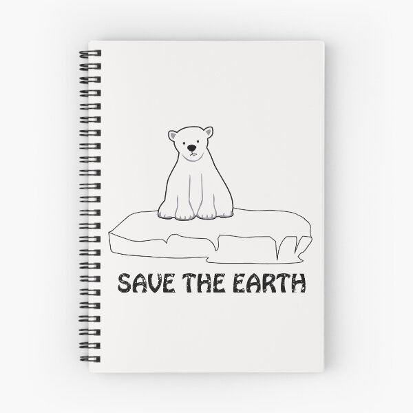 Item preview, Save the earth, white teddy bear on the ice floe designed and sold by Wylkerd.