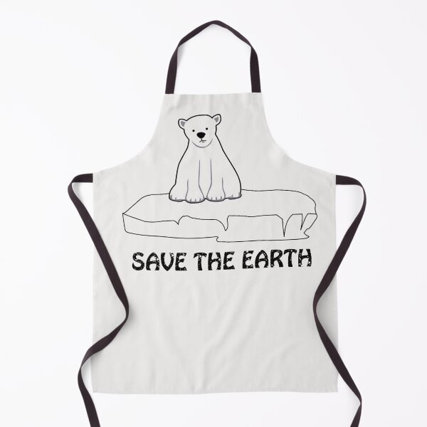 Item preview, Save the earth, white teddy bear on the ice floe designed and sold by Wylkerd.