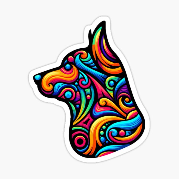 Item preview, Dog profile colorful designed and sold by Kobeko.
