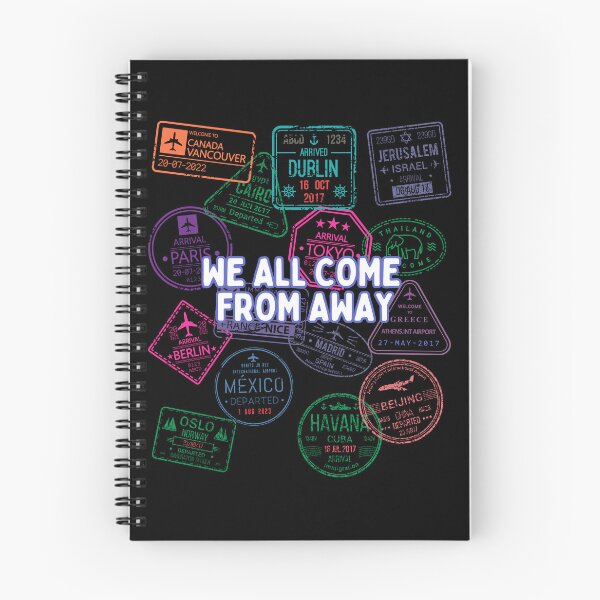 Item preview, We All Come From Away Musical Travel Stamps designed and sold by ArtfulDodger9.