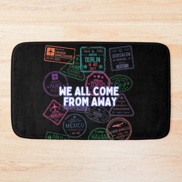 Item preview, We All Come From Away Musical Travel Stamps designed and sold by ArtfulDodger9.