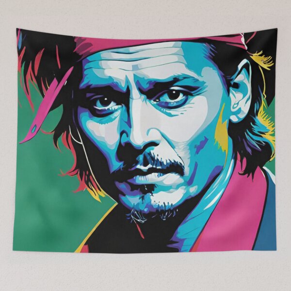Item preview, johnny depp, fan art, mascot, drawing, art designed and sold by DonnaBlankaArt.