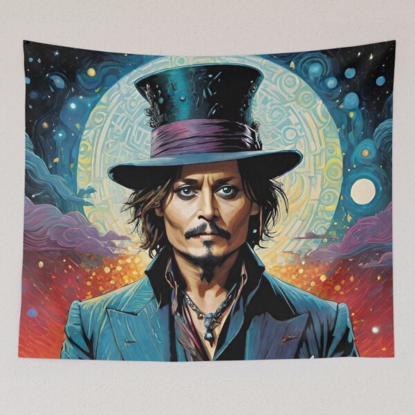 Item preview, johnny depp, fan art, mascot, drawing, art designed and sold by DonnaBlankaArt.