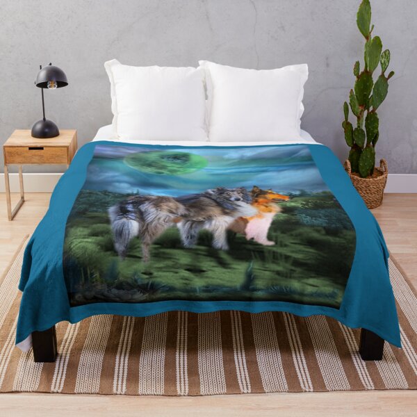 Item preview, Dos collies y una luna verde designed and sold by Patricia Brown.