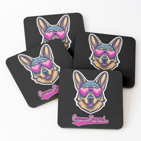 Item preview, German Sheperd in Heart Shaped Sunglasses designed and sold by KellysComColors.