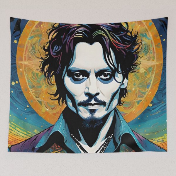 Item preview, johnny depp, fan art, mascot, drawing, art designed and sold by DonnaBlankaArt.