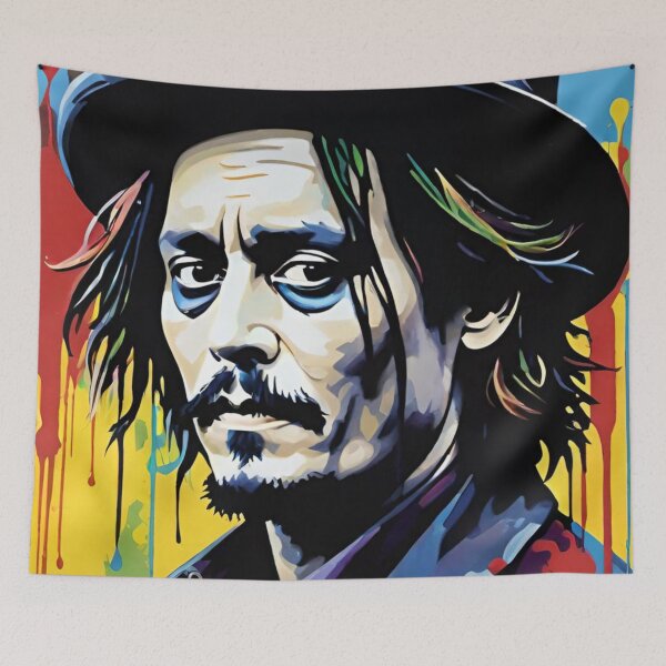 Item preview, johnny depp, fan art, mascot, drawing, art designed and sold by DonnaBlankaArt.